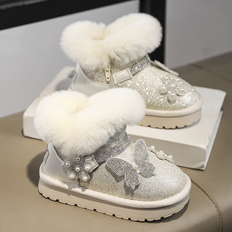  Velvet Snow Boots Cotton Warm Men's and Women's Shoes_voghion.com