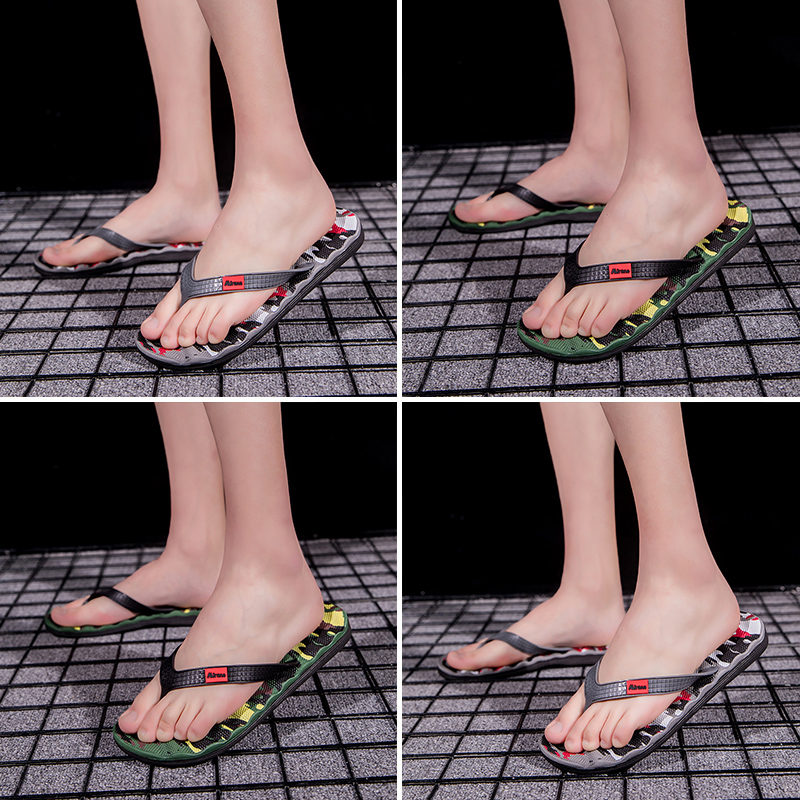 Zebra Sommer Camouflage Flip Flops Herren Sandalen_voghion.com