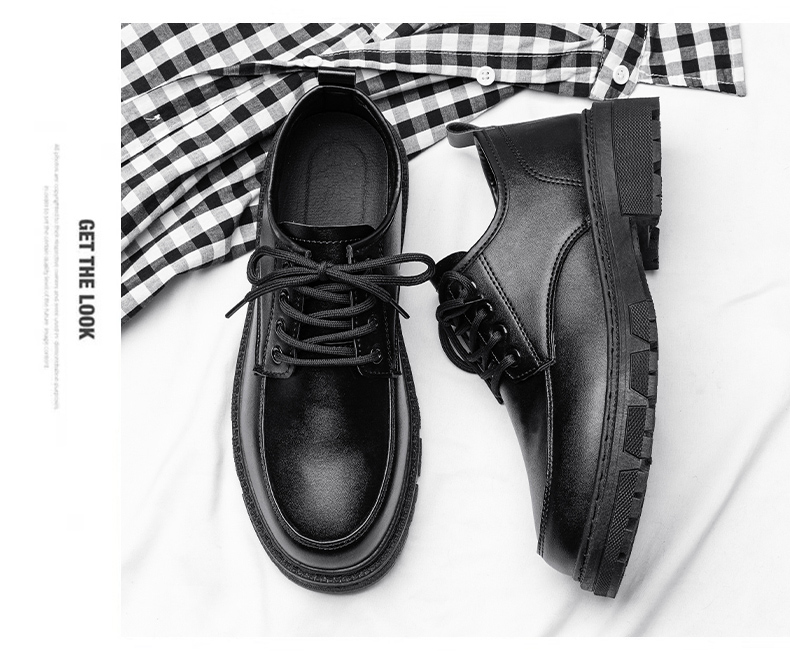  Hommes sans lacet plat mocassins affaires robe de mariée chaussures respirant en cuir verni Oxfords formels_voghion.com