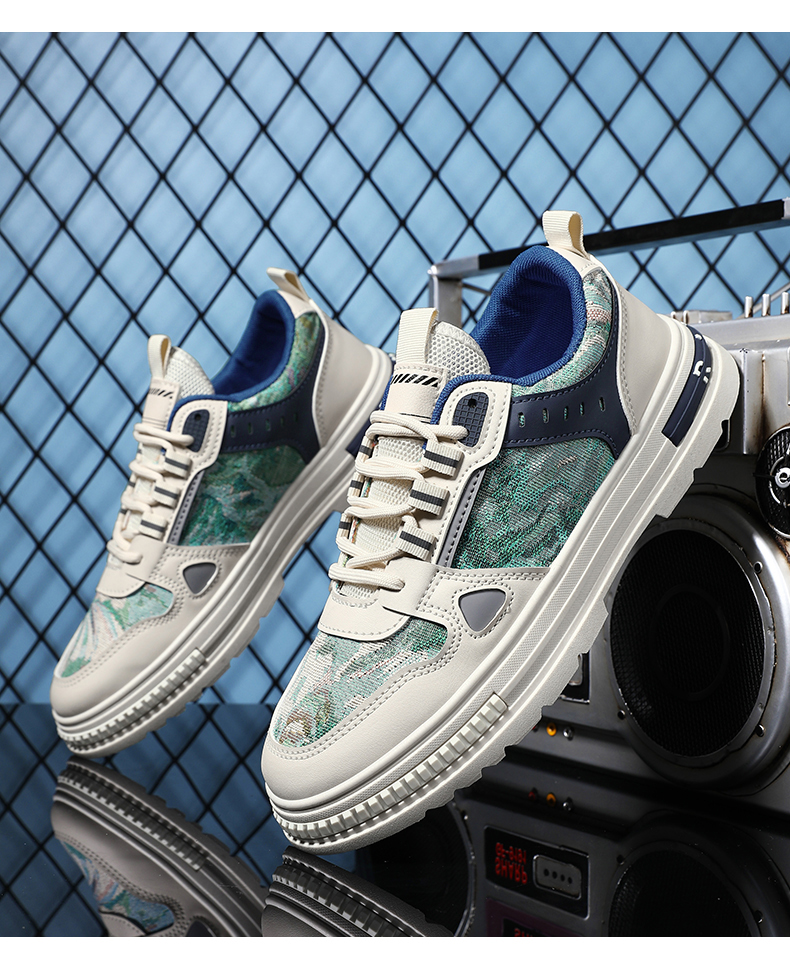 Herrskor Skateboard Casual Skor Breda Casual Sneakers Mode Custom Low Top Board Shoes_voghion.com