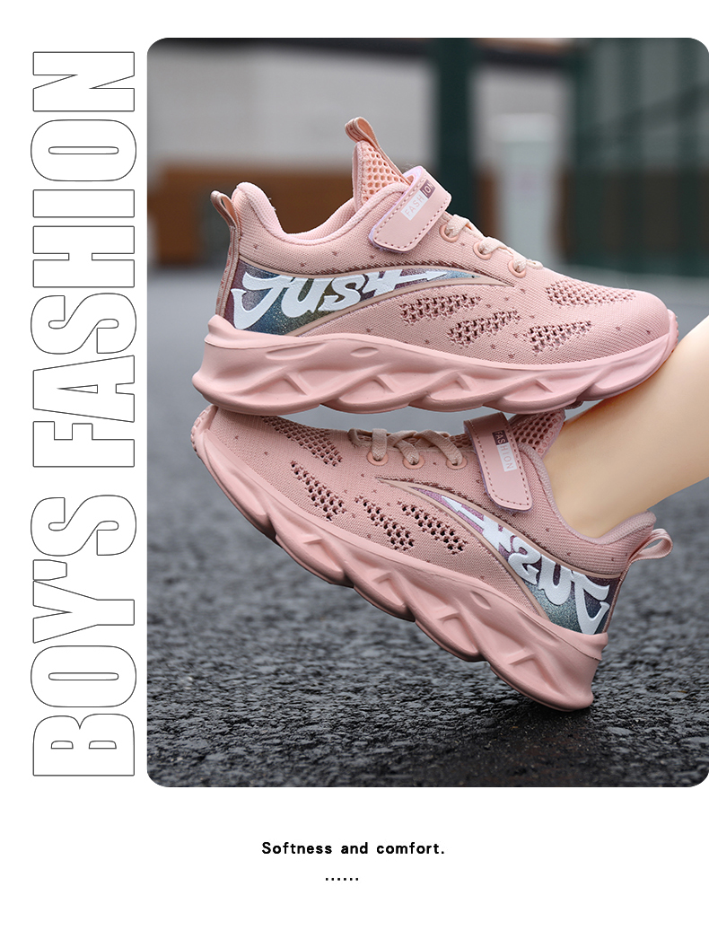 Kids Trainers Girls Running Shoes Girls Tennis Shoes  Knit Athletic Walking Shoes Lightweight Fashion Sneakers_voghion.com