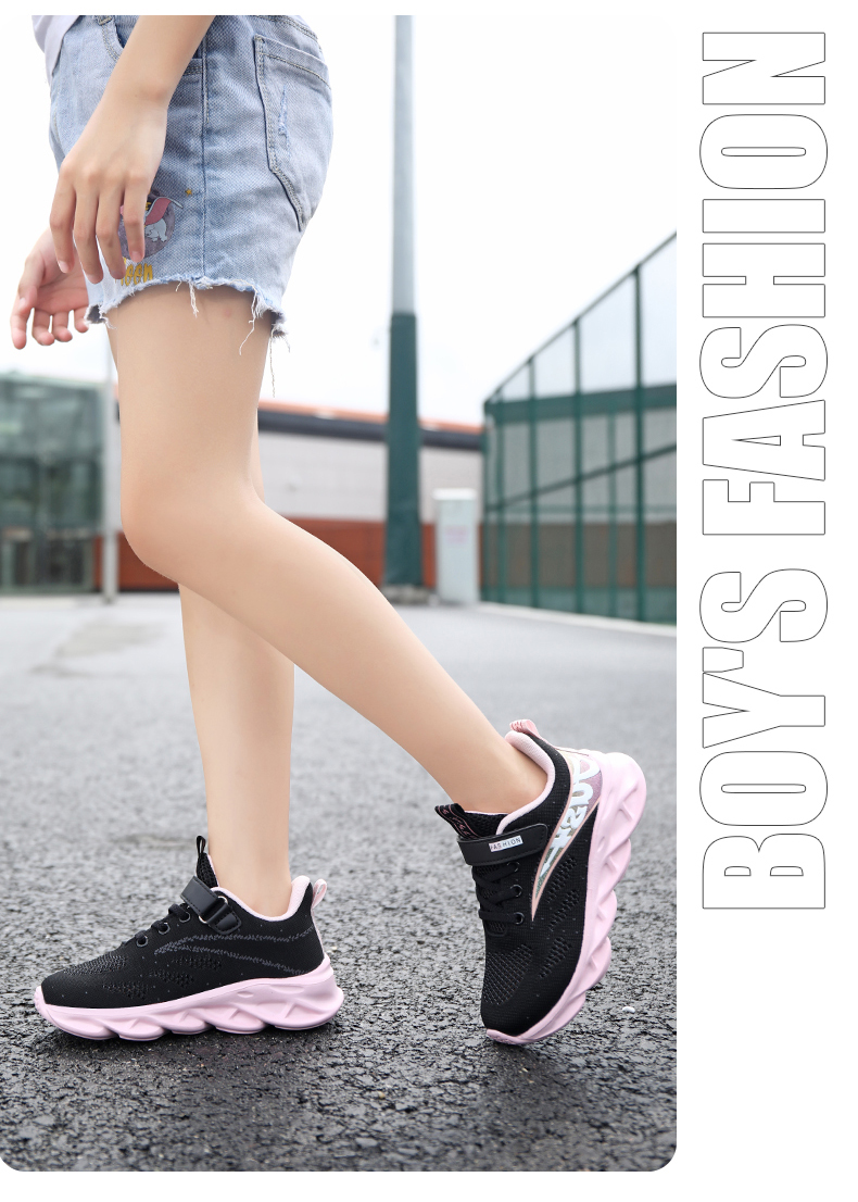 Kids Trainers Girls Running Shoes Girls Tennis Shoes  Knit Athletic Walking Shoes Lightweight Fashion Sneakers_voghion.com