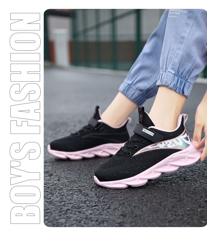 Kids Trainers Girls Running Shoes Girls Tennis Shoes  Knit Athletic Walking Shoes Lightweight Fashion Sneakers_voghion.com