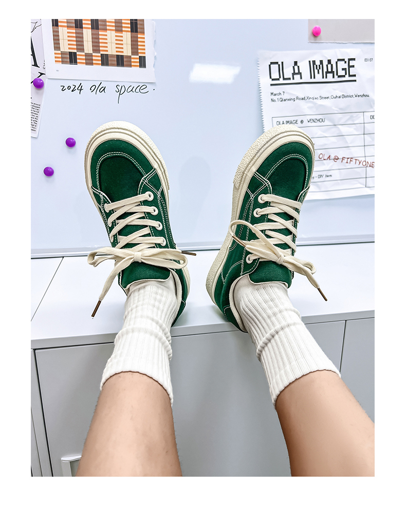 Cold sticky breathable solid color small crowd canvas China-Chic low top men's shoes_voghion.com