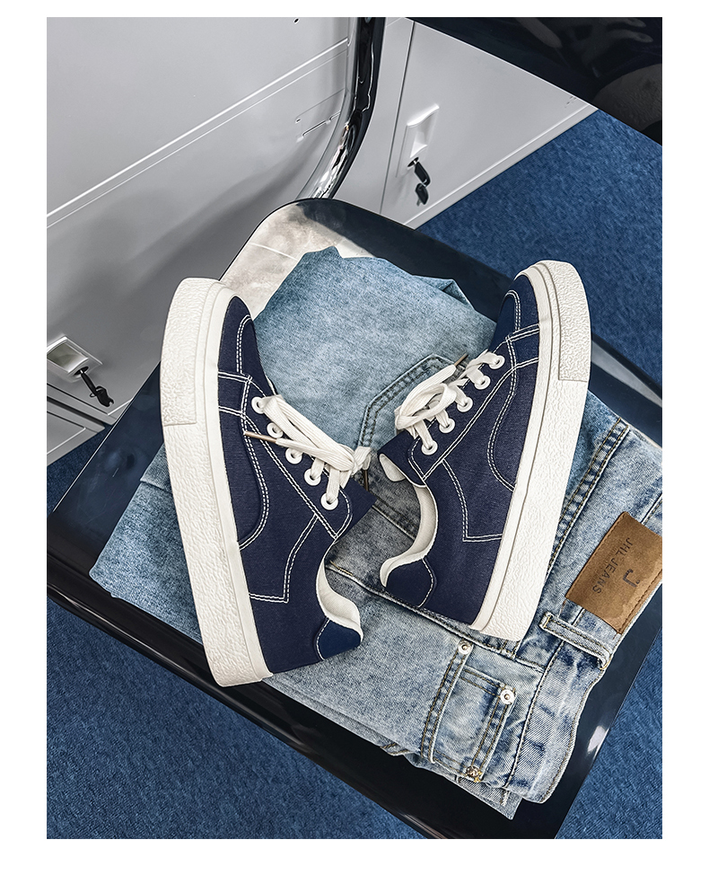Cold sticky breathable solid color small crowd canvas China-Chic low top men's shoes_voghion.com
