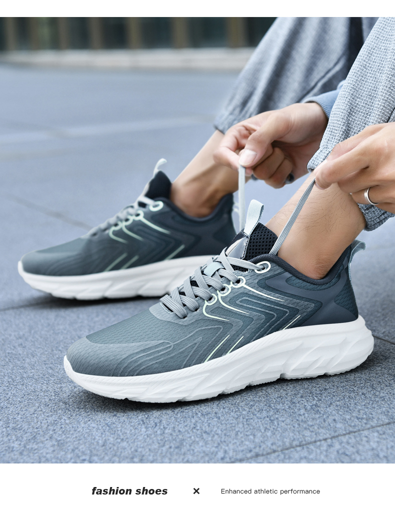 First sight of sports and leisure men's oversized breathable mesh shoes, running shoes_voghion.com