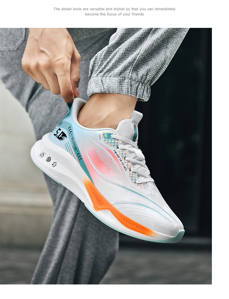 Première apparition de chaussures de course décontractées en cuir microfibre pour hommes, surdimensionnées_voghion.com