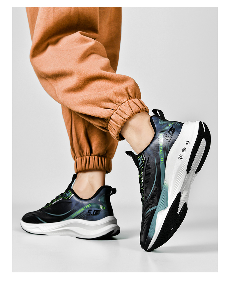 Première apparition de chaussures de course décontractées en cuir microfibre pour hommes, surdimensionnées_voghion.com