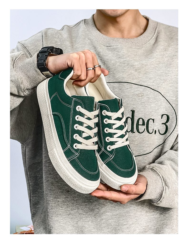 Cold sticky breathable solid color small crowd canvas China-Chic low top men's shoes_voghion.com