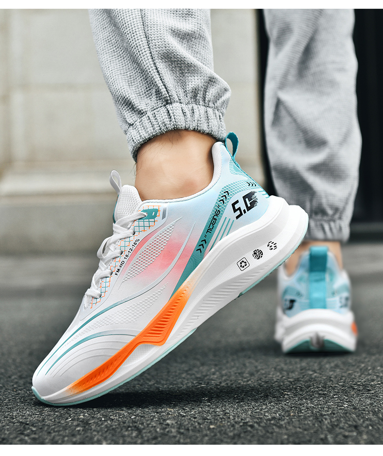 Première apparition de chaussures de course décontractées en cuir microfibre pour hommes, surdimensionnées_voghion.com