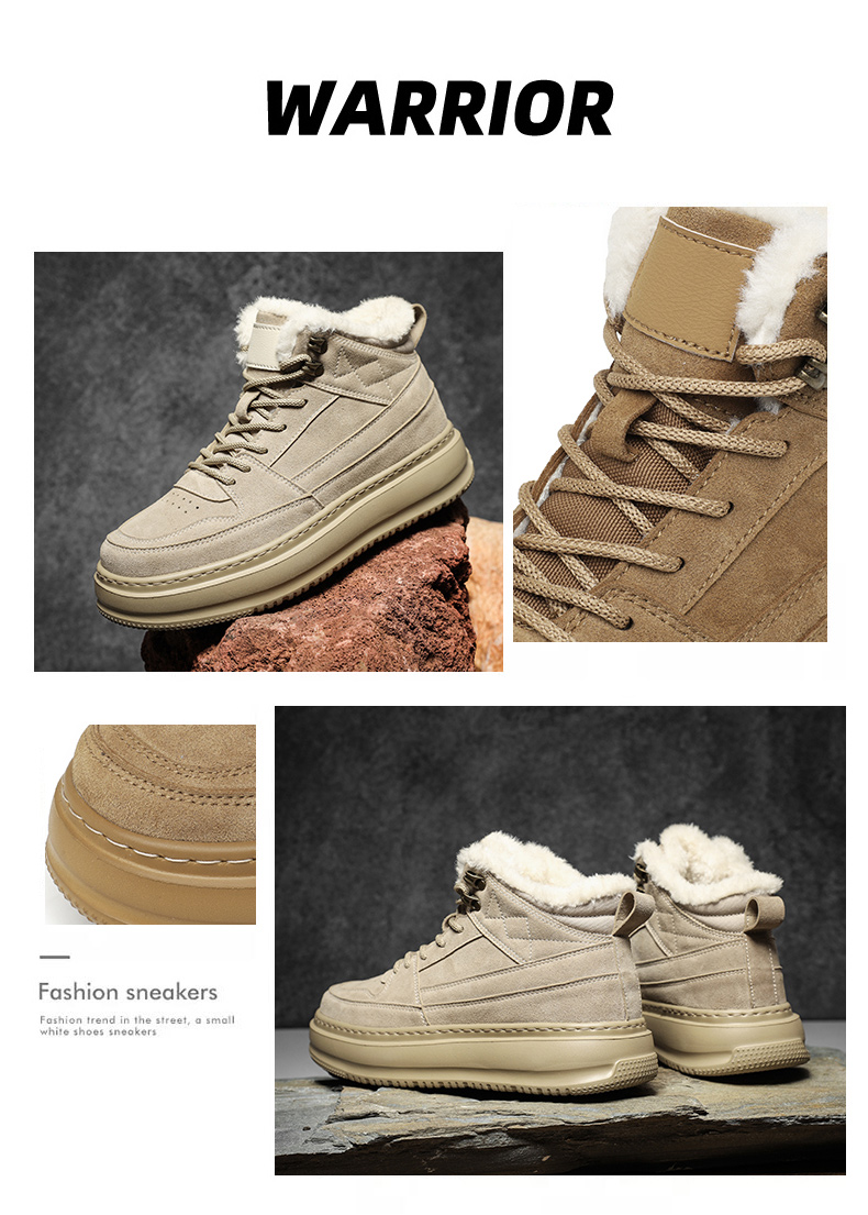 Chaussures homme de haute qualité, automne-hiver, nouvelles baskets sport décontractées doublées polaire épaisses_voghion.com