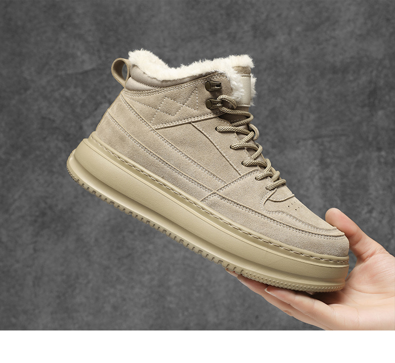 Chaussures homme de haute qualité, automne-hiver, nouvelles baskets sport décontractées doublées polaire épaisses_voghion.com