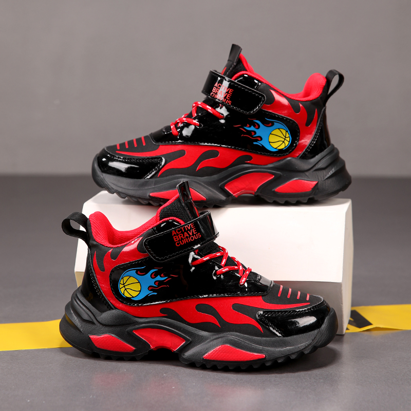 herfst winter nieuwe leren kinder sport vrijetijdsschoenen, basketbalschoenen_voghion.com