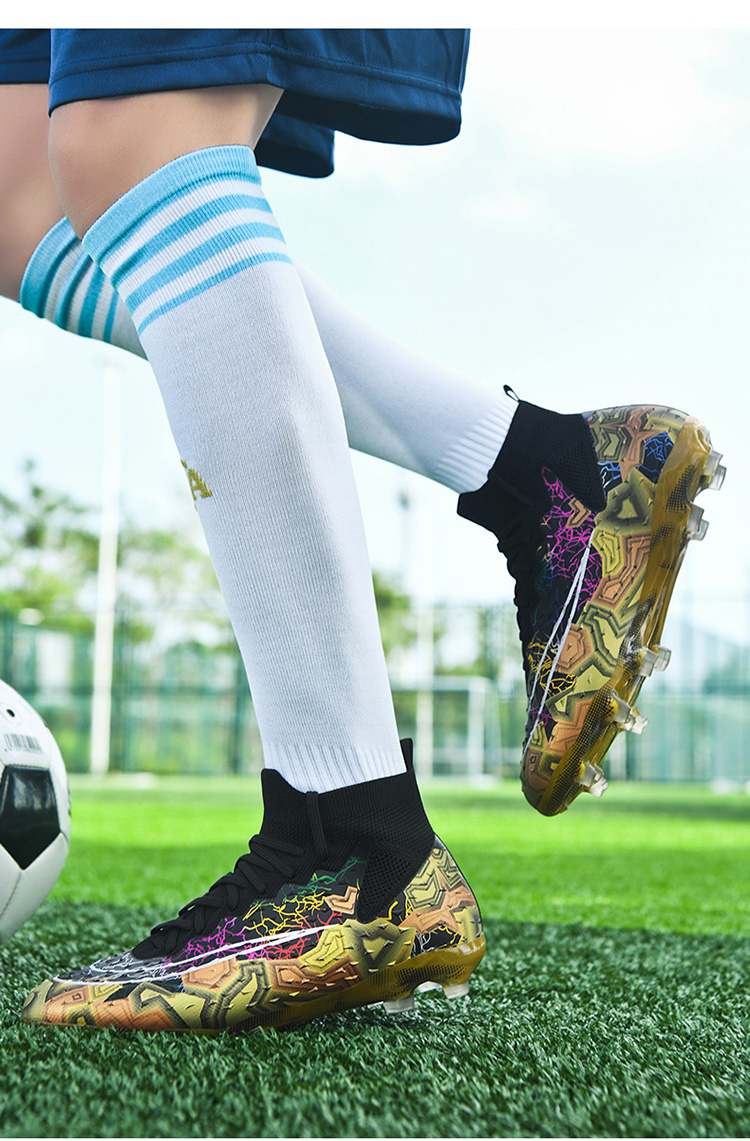 Scarpe da calcio da uomo senza cuciture di alta qualità Scarpe da calcio a spighe lunghe da donna Scarpe da calcio a spighe lunghe Scarpe sportive per adulti EU33-46_voghion.com