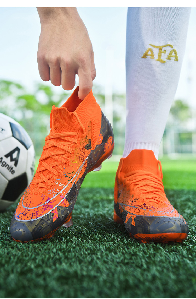 Scarpe da calcio da uomo senza cuciture di alta qualità Scarpe da calcio a spighe lunghe da donna Scarpe da calcio a spighe lunghe Scarpe sportive per adulti EU33-46_voghion.com