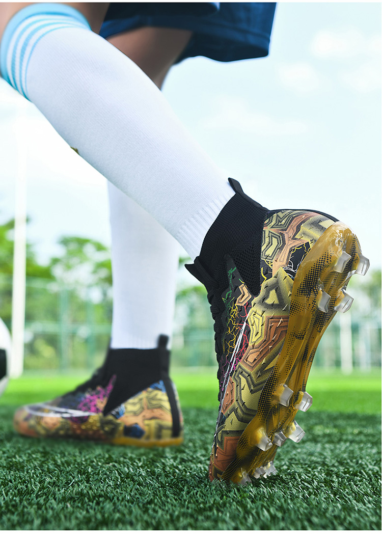 Scarpe da calcio da uomo senza cuciture di alta qualità Scarpe da calcio a spighe lunghe da donna Scarpe da calcio a spighe lunghe Scarpe sportive per adulti EU33-46_voghion.com