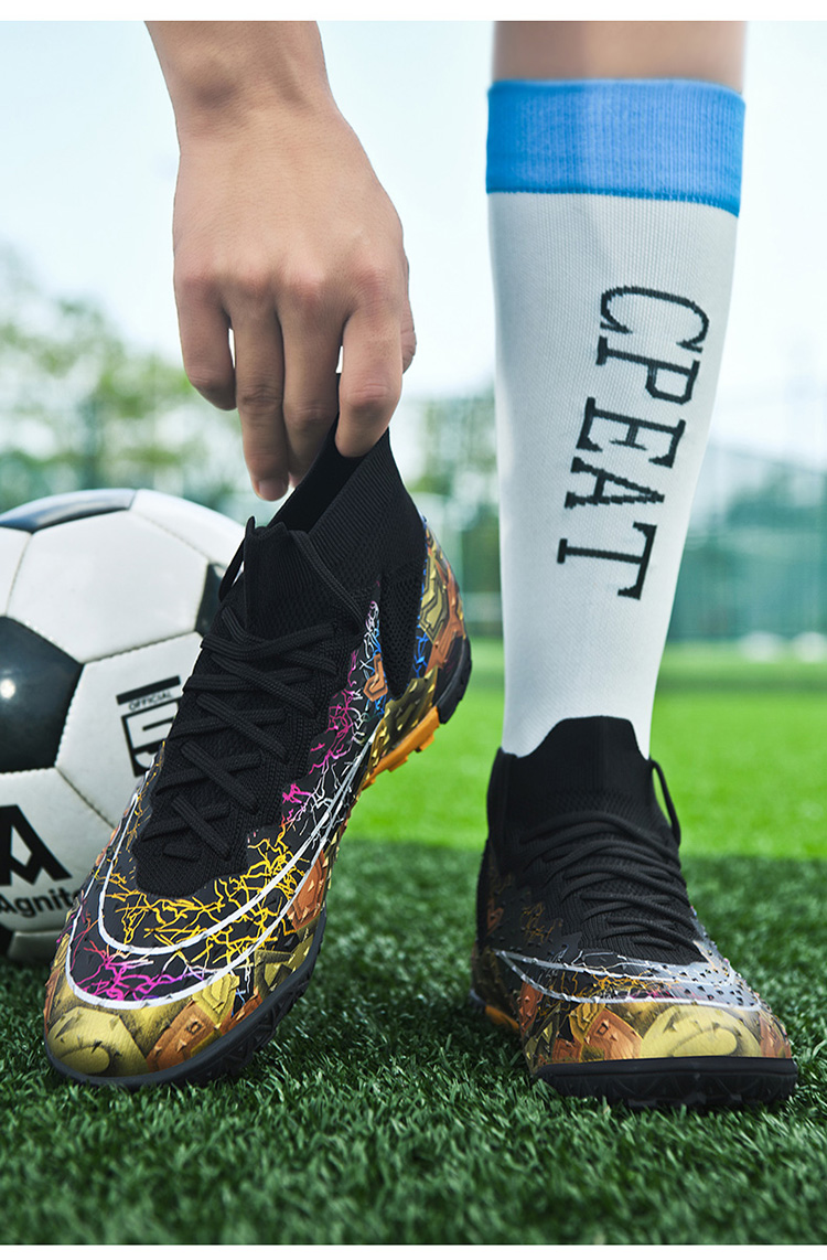 Scarpe da calcio da uomo senza cuciture di alta qualità Scarpe da calcio a spighe lunghe da donna Scarpe da calcio a spighe lunghe Scarpe sportive per adulti EU33-46_voghion.com