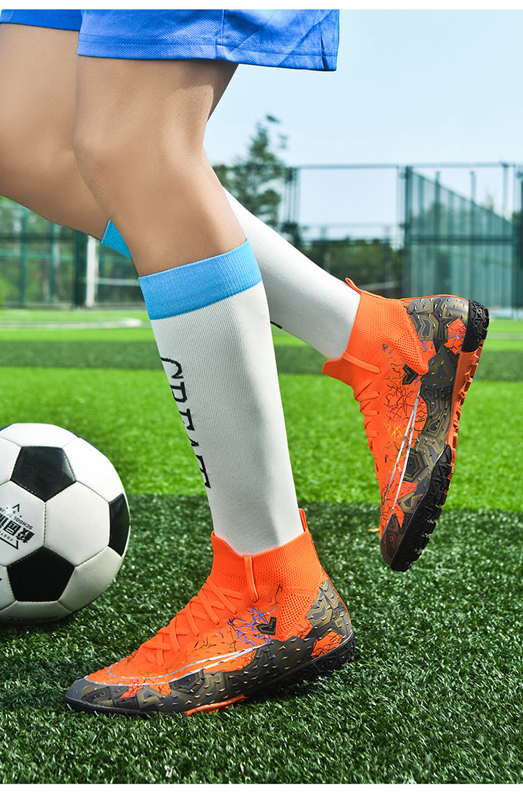 Scarpe da calcio da uomo senza cuciture di alta qualità Scarpe da calcio a spighe lunghe da donna Scarpe da calcio a spighe lunghe Scarpe sportive per adulti EU33-46_voghion.com
