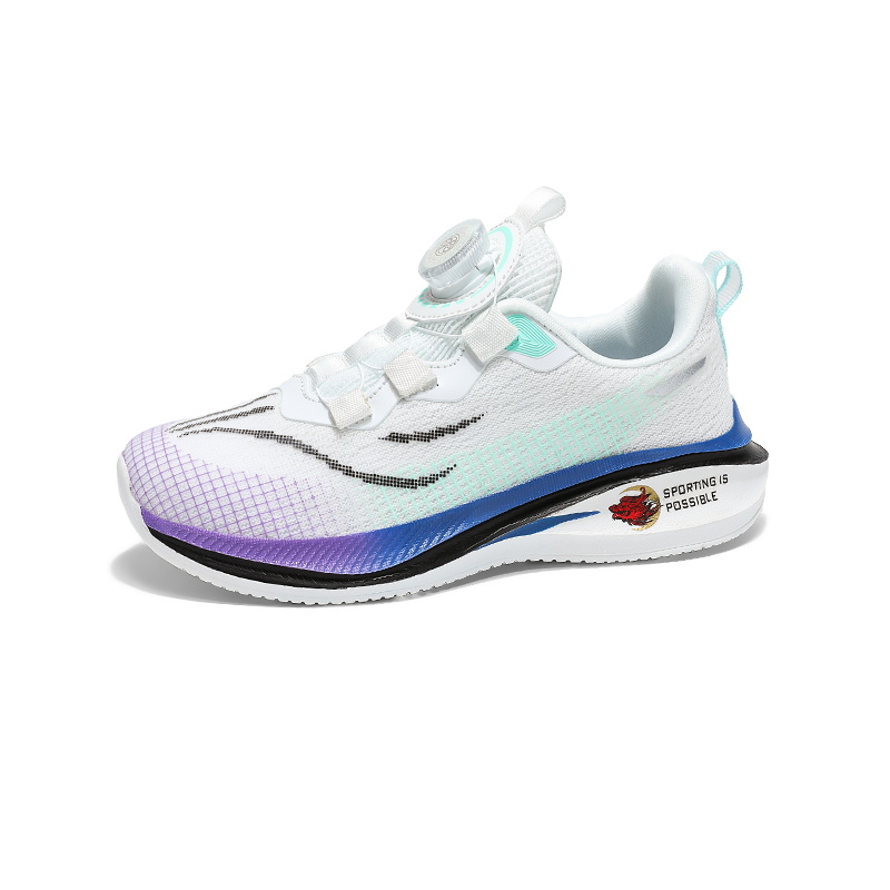 Breathable Mesh Running Shoes With Rotating Buckle For Boys_voghion.com