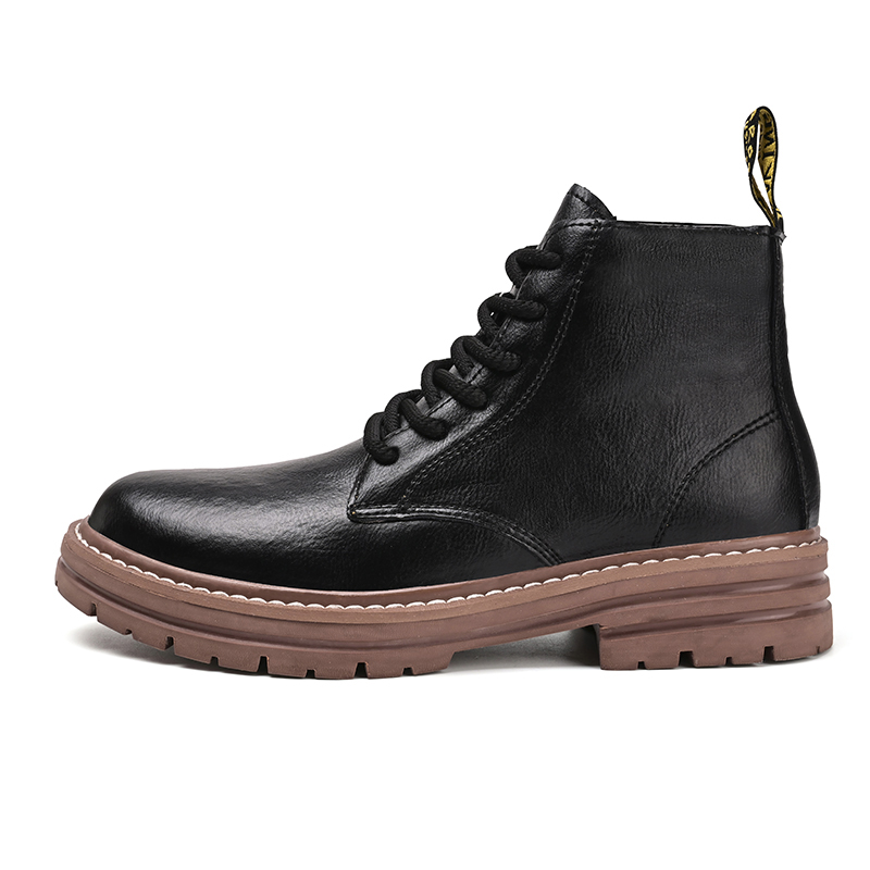 Martin men's high genuine British style ins mid top leather shoes with business fleece workwear boots_voghion.com