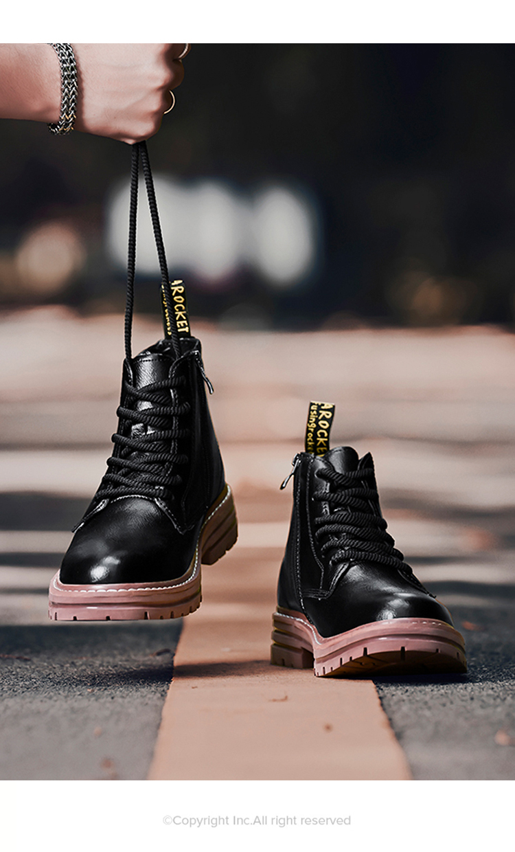 Martin men's high genuine British style ins mid top leather shoes with business fleece workwear boots_voghion.com