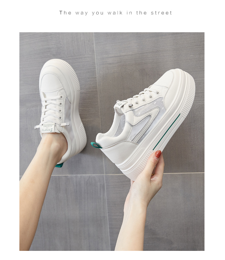 领跑8女鞋-【领跑8·夏款】真皮透气增高休闲女鞋:淘宝直播限价159元