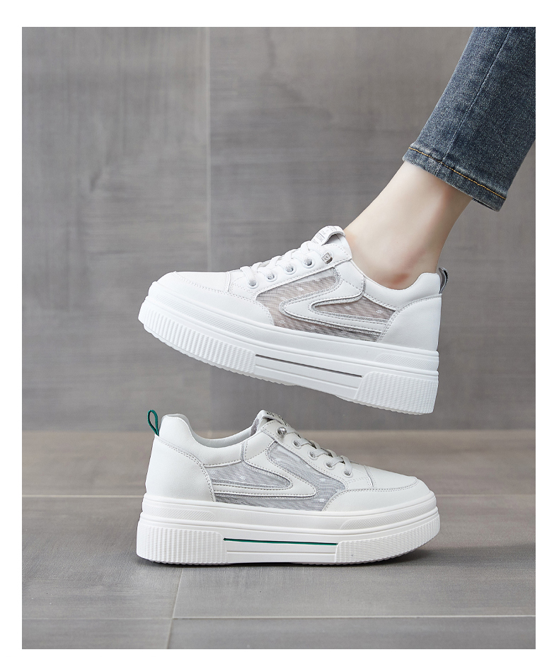 领跑8女鞋-【领跑8·夏款】真皮透气增高休闲女鞋:淘宝直播限价159元