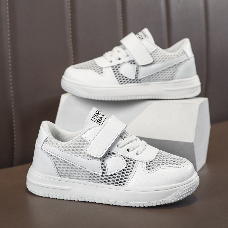 2023 Little White Summer Single Trendy Shoes Fashion Transparent Mesh_voghion.com