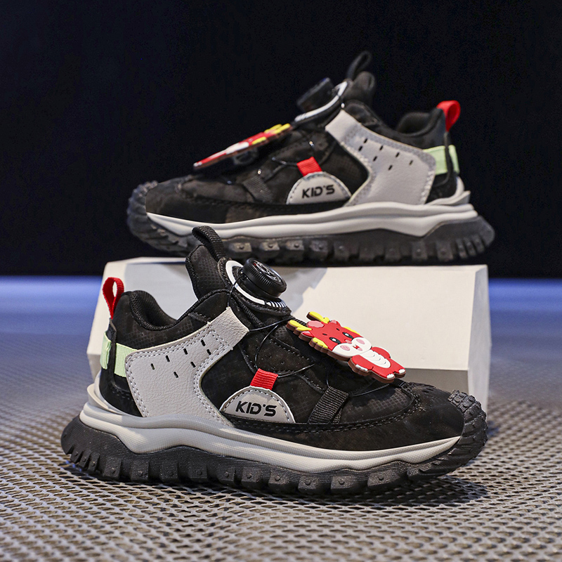 2023Four Seasons Soft Sole Running Neue Spinning Button Kinderschuhe_voghion.com