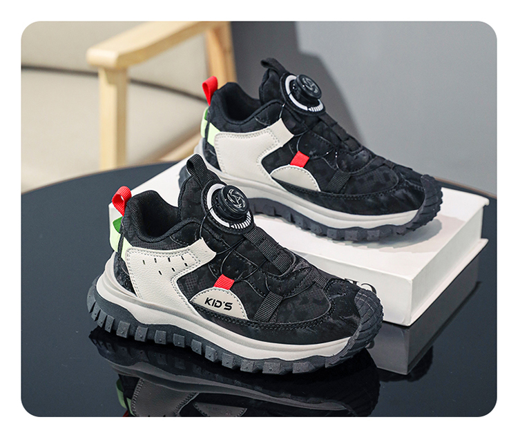 2024 Four Seasons Soft Sole Running New Spinning Button Children's Shoes_voghion.com