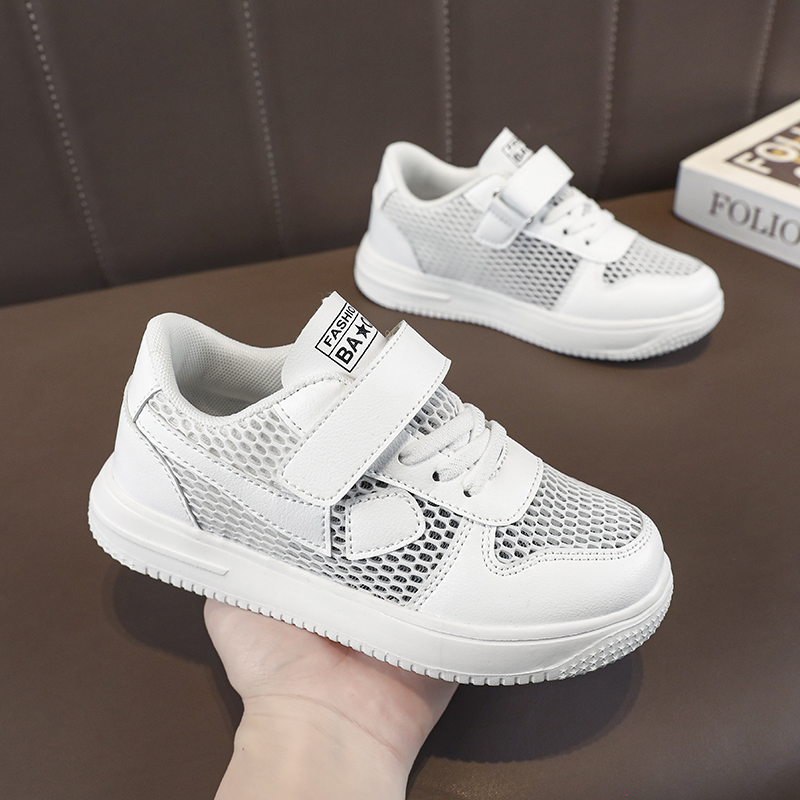 2023 Little White Summer Single Trendy Shoes Fashion Transparent Mesh_voghion.com