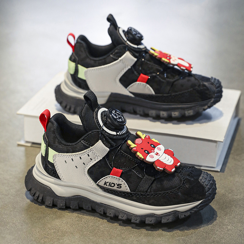 2023Four Seasons Soft Sole Running Neue Spinning Button Kinderschuhe_voghion.com