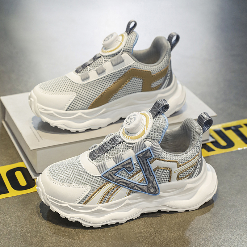 Four Seasons Mesh Sports Shoes, Big Kids Lightweight Running Shoes_voghion.com