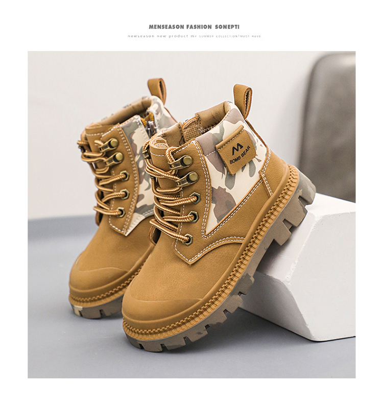 Barnas Martin Høst/Vinter Nye Gule Friluftsstøvler_voghion.com