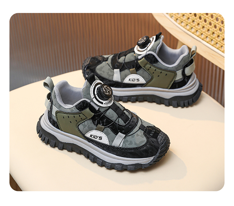 2024 Four Seasons Soft Sole Running New Spinning Button Children's Shoes_voghion.com