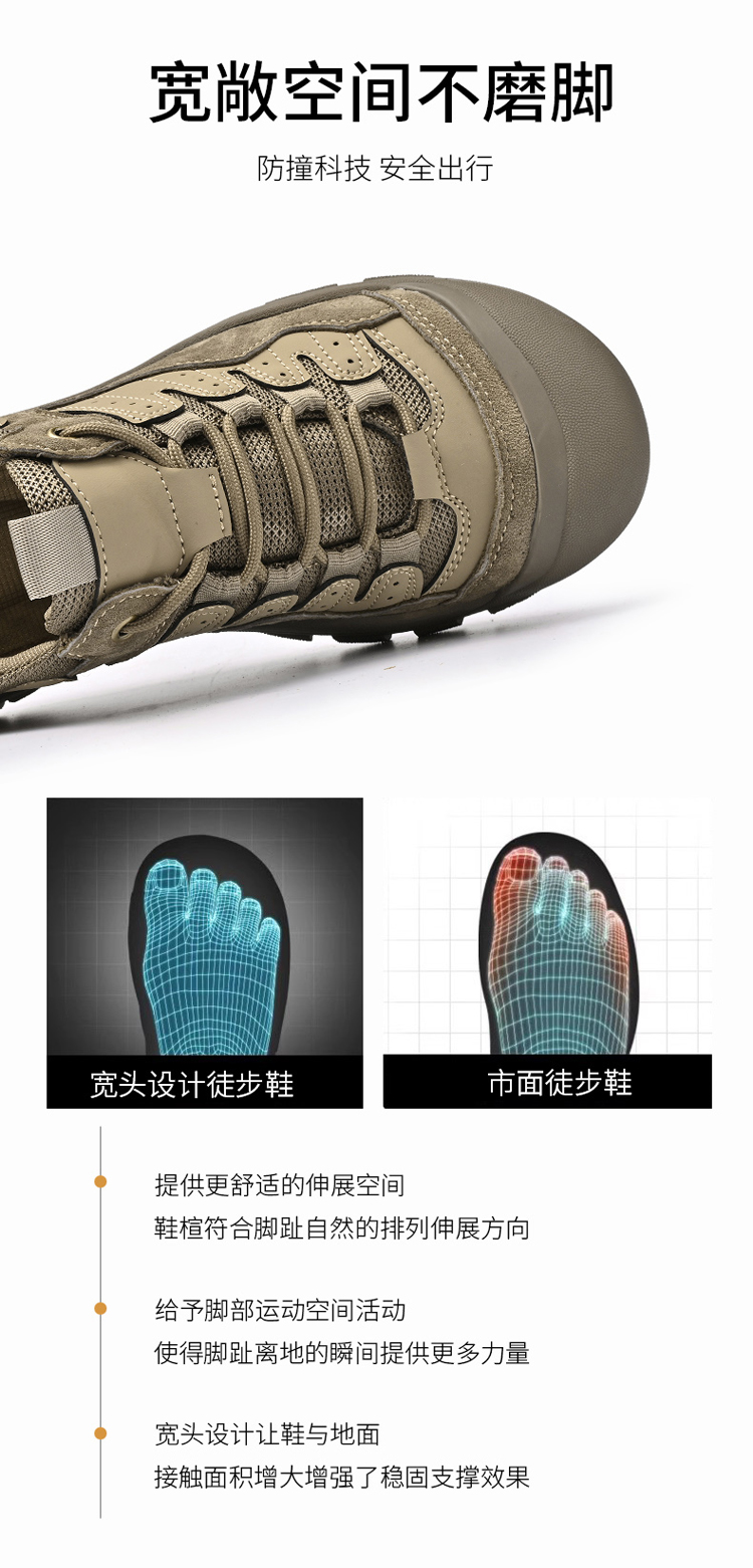 南风9875真皮户外防滑耐磨登山徒步鞋38-46皮鞋码批10