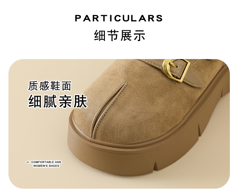 勃肯鞋女厚底增高复古分趾设计双搭扣魔术贴百搭休闲乐福单鞋