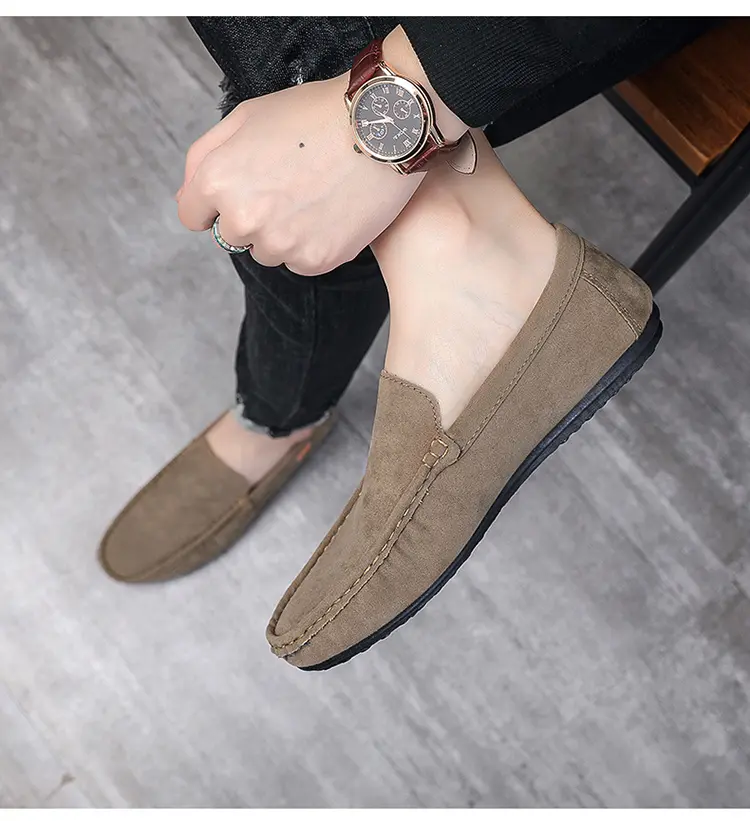 Solid Color Doudou Shoes Trendy Shoes Lazy One Pedal Driving Shoes Casual Small Leather Shoes Light And Breathable, Send A Random Pinch Music_vogvips.com