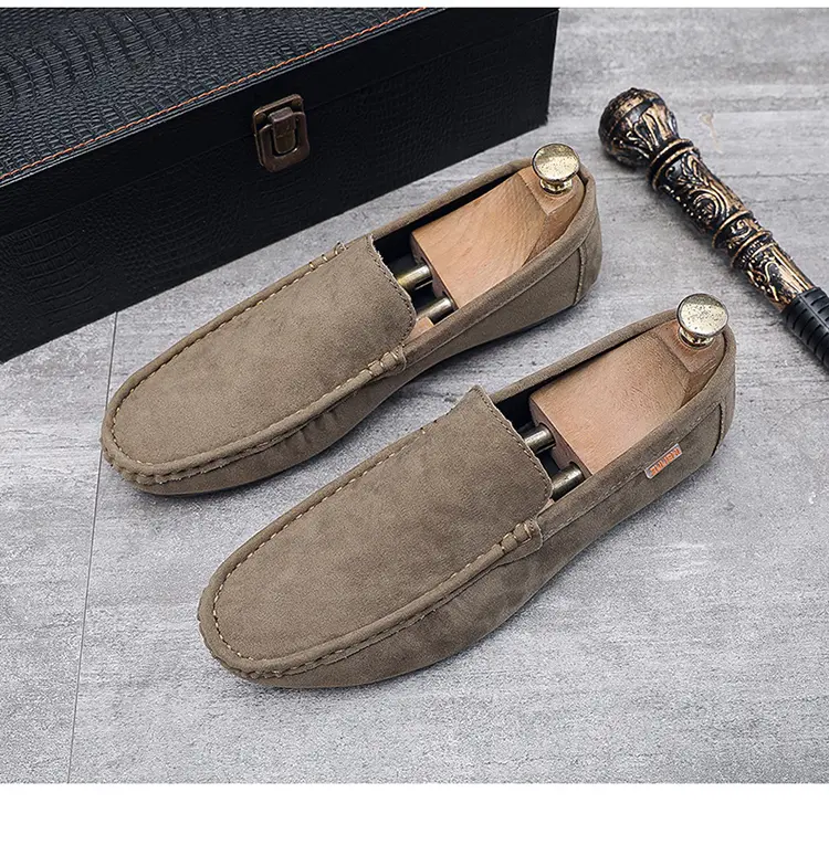Solid Color Doudou Shoes Trendy Shoes Lazy One Pedal Driving Shoes Casual Small Leather Shoes Light And Breathable, Send A Random Pinch Music_vogvips.com