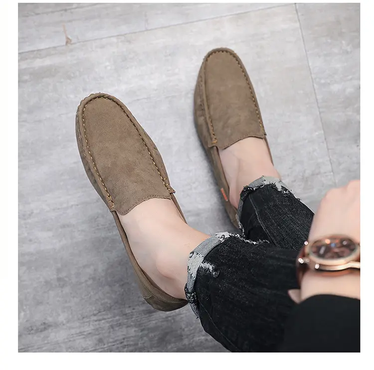 Solid Color Doudou Shoes Trendy Shoes Lazy One Pedal Driving Shoes Casual Small Leather Shoes Light And Breathable, Send A Random Pinch Music_vogvips.com