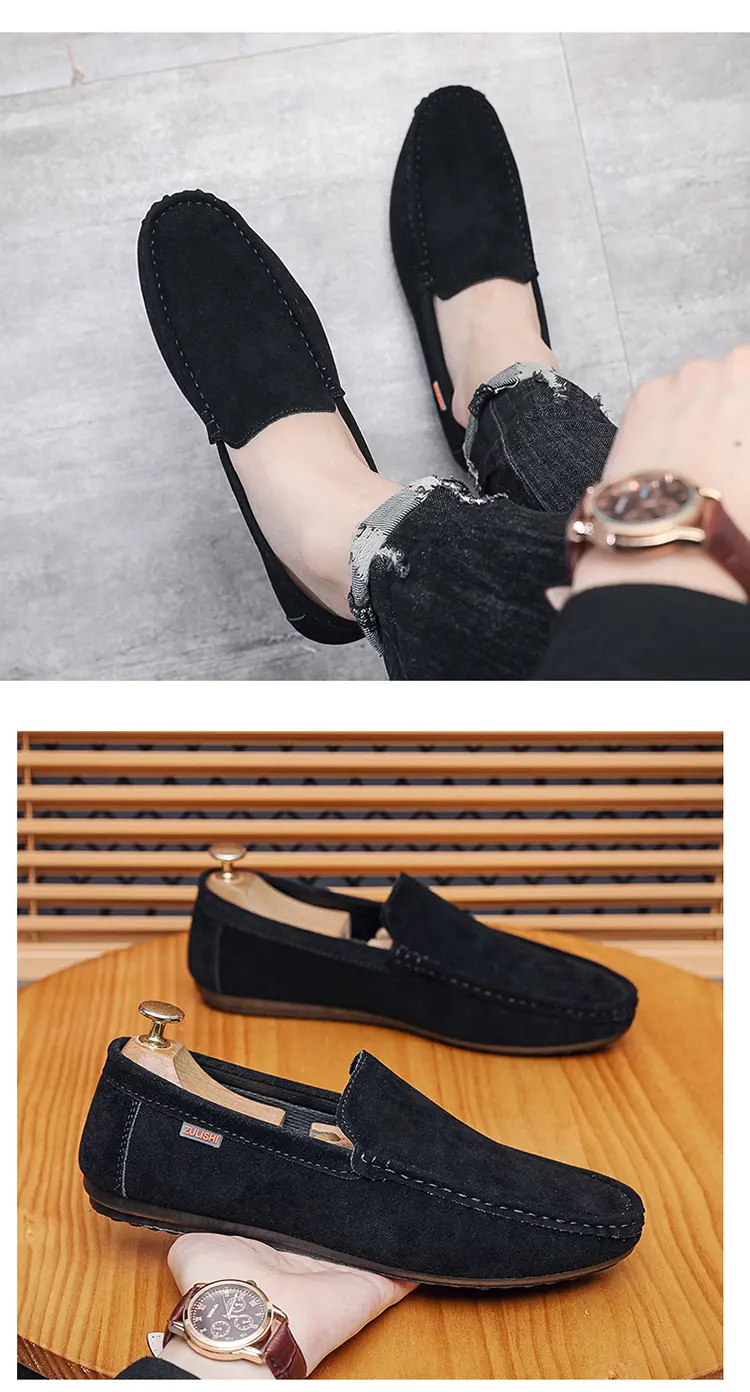 Solid Color Doudou Shoes Trendy Shoes Lazy One Pedal Driving Shoes Casual Small Leather Shoes Light And Breathable, Send A Random Pinch Music_vogvips.com