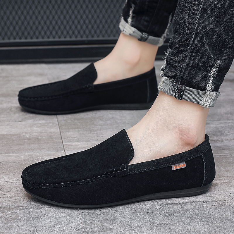 Solid Color Doudou Shoes Trendy Shoes Lazy One Pedal Driving Shoes Casual Small Leather Shoes Light And Breathable, Send A Random Pinch Music_vogvips.com