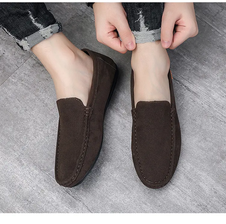 Solid Color Doudou Shoes Trendy Shoes Lazy One Pedal Driving Shoes Casual Small Leather Shoes Light And Breathable, Send A Random Pinch Music_vogvips.com