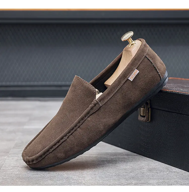 Solid Color Doudou Shoes Trendy Shoes Lazy One Pedal Driving Shoes Casual Small Leather Shoes Light And Breathable, Send A Random Pinch Music_vogvips.com