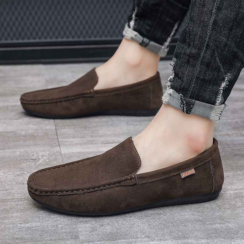 Solid Color Doudou Shoes Trendy Shoes Lazy One Pedal Driving Shoes Casual Small Leather Shoes Light And Breathable, Send A Random Pinch Music_vogvips.com