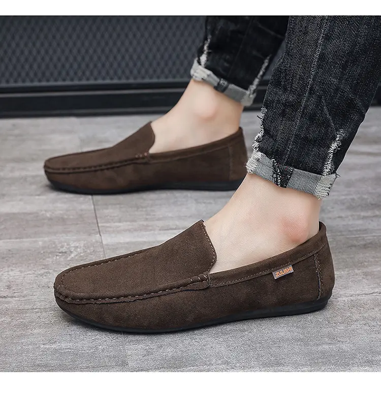 Solid Color Doudou Shoes Trendy Shoes Lazy One Pedal Driving Shoes Casual Small Leather Shoes Light And Breathable, Send A Random Pinch Music_vogvips.com