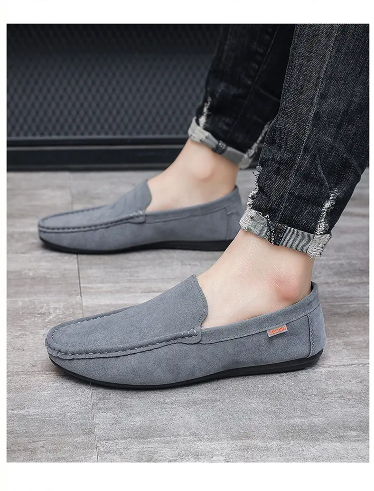 Solid Color Doudou Shoes Trendy Shoes Lazy One Pedal Driving Shoes Casual Small Leather Shoes Light And Breathable, Send A Random Pinch Music_vogvips.com
