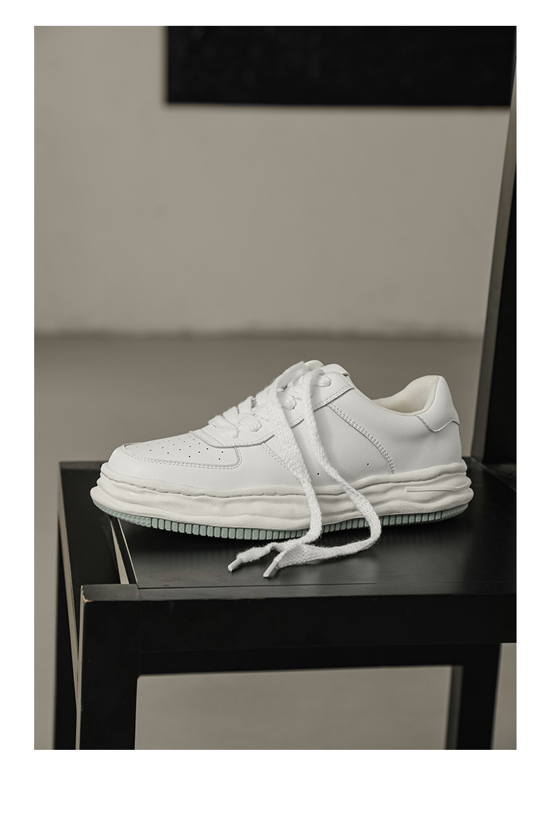 前卫-溶解底厚底男鞋空军一号白色休闲板鞋百搭低帮潮鞋小白鞋运动鞋