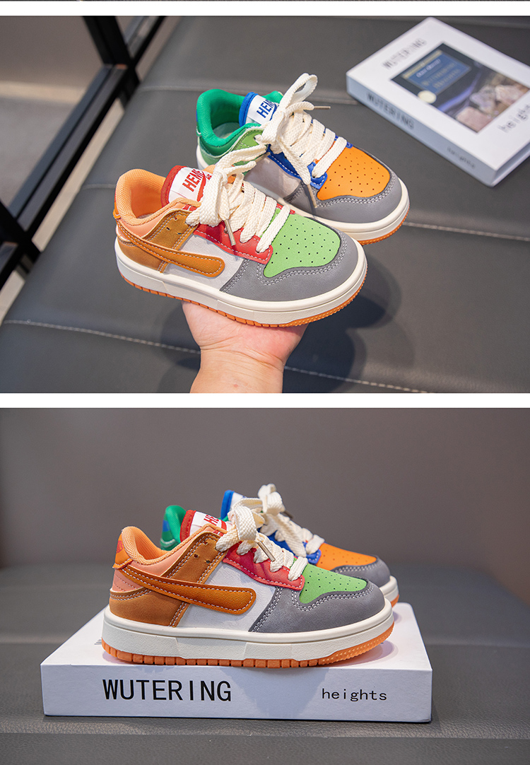 chaussures de sport décontractées assorties en cuir imperméable à lanières de cuir de canard mandarin de nouvelle collection automne et hiver_voghion.com