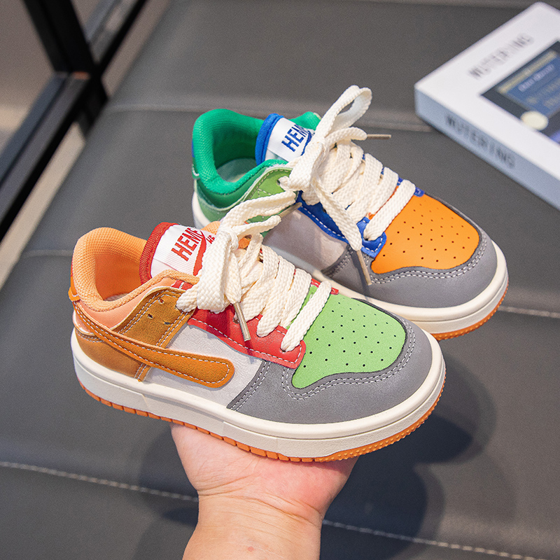 chaussures de sport décontractées assorties en cuir imperméable à lanières de cuir de canard mandarin de nouvelle collection automne et hiver_voghion.com